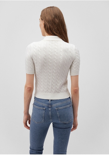 Mavi - Polo Yaka Beyaz Triko 1710328-70057