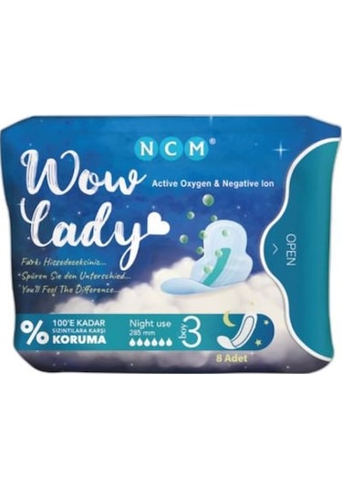 Wow Lady Gece Hijyenik Ped 8'li