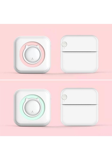 Yunboo Yeşil Mini Isı Yazıcı, 57mm 203dpi, Bluetooth/usb, 1000mah Pil, 6 Isı Kağıdı +5 Yapışkan +3 Renkli Kağıt, Not/resim/yazı Yazdırma