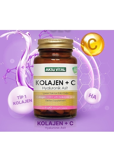Kolajen C Vitamini Hyaluronik Asit Aksuvital