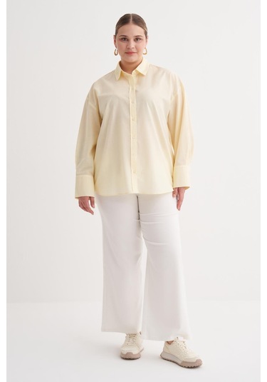 Basic Pamuk Gömlek-6217 Sarı