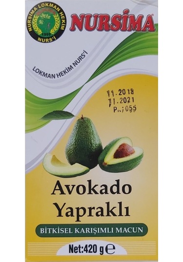 Nursima Avokado Yapraklı Bitkisel Karışımlı Macun 420 G