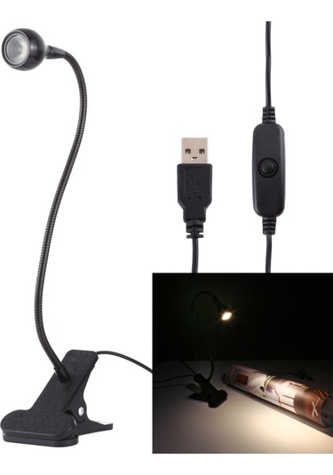 3w 360 Derece Döndürme Usb Metal Esnek Boyun Led Işık