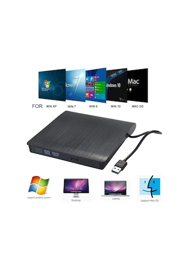 Techtic Usb 3.0 Harici Dvdrw Slim External Cd Dvd Yazıcı Okuyucu
