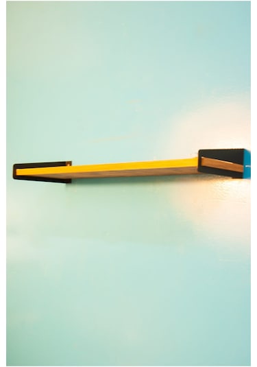 Dekoratif Metal Raf Ayağı (Siyah - Tekli)