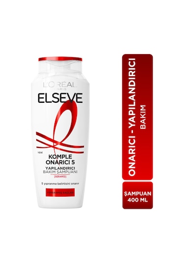 L'oréal Paris Elseve Komple Onarıcı 5 Yapılandırıcı Bakım Şampuanı 400 Ml Beyaz