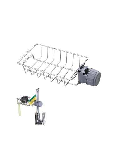 Liangmei 1 Adet Asılı Musluk Rafı Ayarlanabilir Yükseklik Esnek -