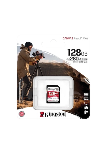 Kingston SDR2V6 Canvas React Plus V60 128 GB SD Hafıza Kartı