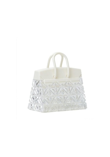 Yifomall Akrilik Çanta Şekilli Led Gece Lambası - Islak Beyaz Işık, Taşınabilir Dekoratif Aydınlatma, Çocuk Hediyesi, Düğme Pil 3xlr44 Şeffaf