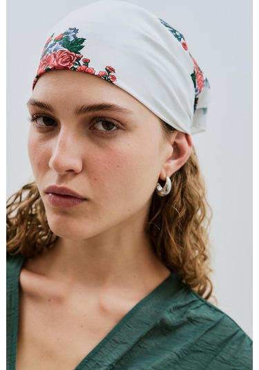 Saten Desenli Fular Dahlıa Dahlıa