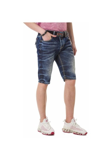 Ck251 Mavi Kot Şort Mavi