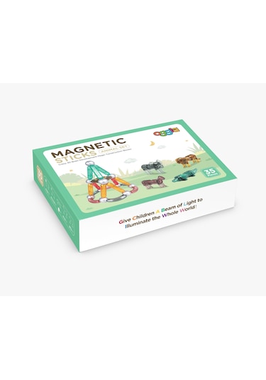 Magnetic Sticks 35 Parça Premium Manyetik Bloklar Çubuklar, Bloklar, Setl