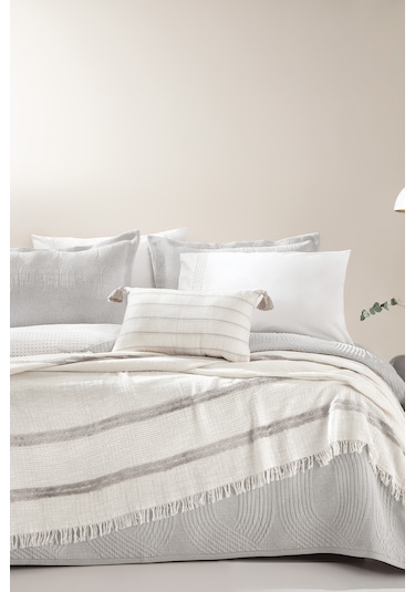 Yataş Bedding Nola Çift Kişilik Infinity Çeyiz Seti - Gri