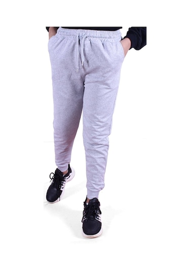 Fyk Kids Düz Alt, Cepli Kız Çocuk Eşofman Gri