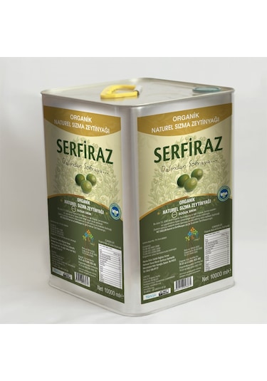 Serfiraz Organik Naturel Sızma Zeytinyağı Teneke 10 L
