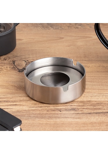 Porsima 10'lu Etn-016 Paslanmaz Çelik Metal Kül Tablası Küllük