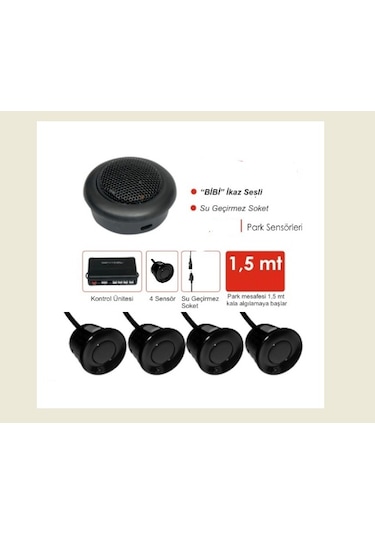 Park Sensörü Buzzerli Sensör Siyah