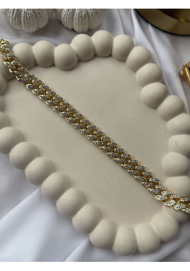 Gold Vıp Zincir Bileklik Altın - Gümüş