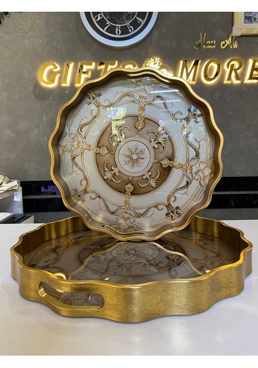 Yuvarlak Tepsi Kçk Gold