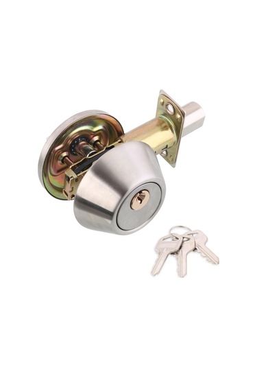 Vkemall Stainless Steel Kilitli Kapı Kolu - Bakır Kilitleyici, 3 Anahtar, 60mm Kenar Mesafesi, Özel Kullanım Odaları İçin Kolay Kurulum