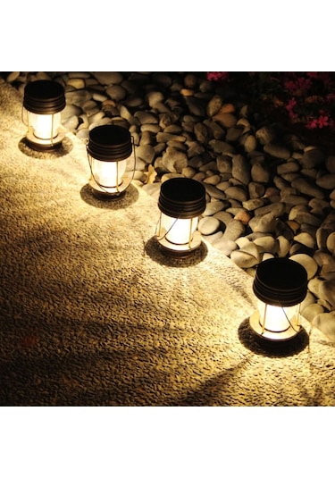 Cbtx Bahçe Aydınlatma Hsr002 Dış Mekan Retro Güneş Enerjili Fener Kamp Işığı, Özellik: Taşınabilir-sarı Sıcak Işık