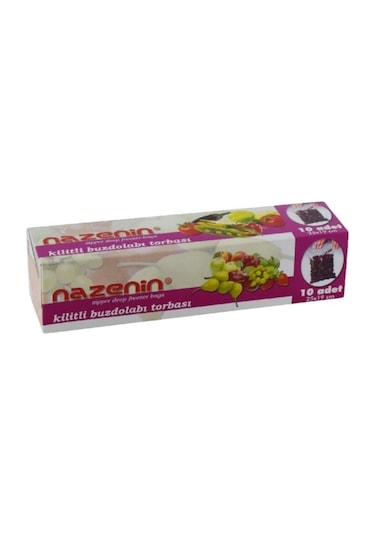 Nazenin 10 Lu Kilitli Buzdolabı Poşeti 25x19 cm
