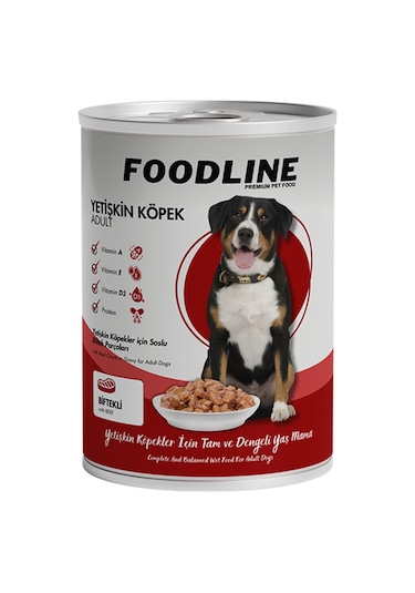 Foodline Biftekli Yetişkin Köpek Konservesi 400 G