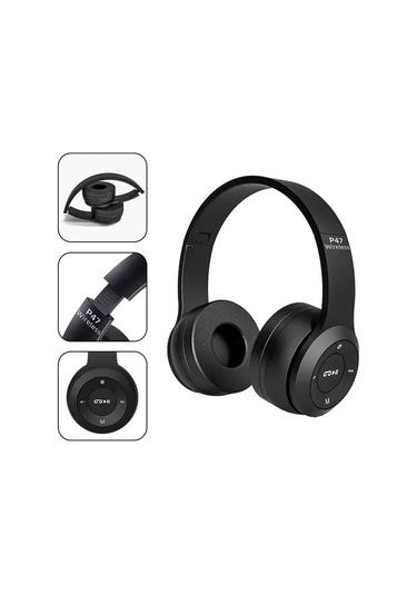 Kulak Üstü Bluetooth Kulaklık Yüksek Ses Kaliteli Ayarlanabilir