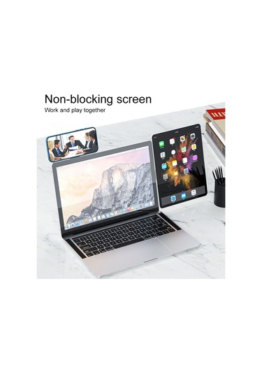 Cbtx Dizüstü Bilgisayar Yan Montajlı Manyetik Telefon Tutucu Çift Ekranlı Dizüstü Bilgisayar Telefon Tutucu - Mavi