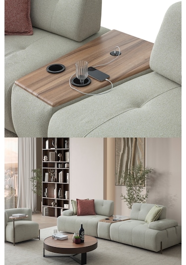 Lima Koltuk Takımı 3+1+piyon Yeşil Çok Renkli