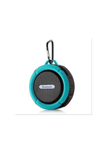 Xindoker Sıvıya Dayanıklı Mini Bluetooth Hoparlör - Suction İle Banyoda Müzik Dinle, Mikrofonlu Ve Ses Kontrolü Mavi