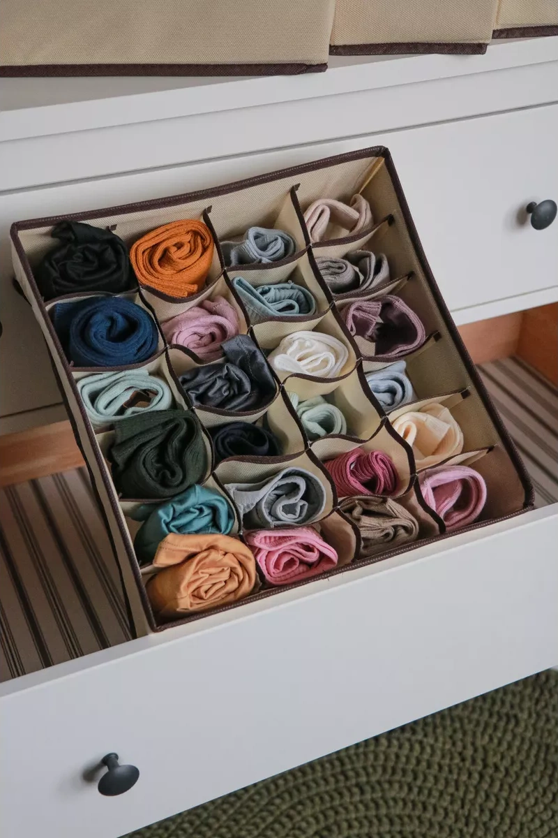 Simvol Poradka Çamaşır Ve Çorap Saklama Düzenleyici 167130840 Bej