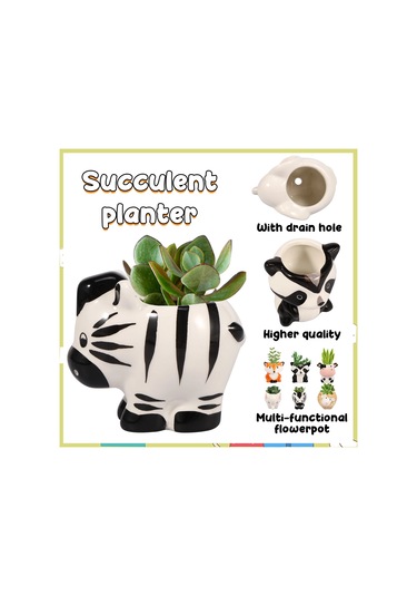 6 Adet Seramik Mini Ekici Sevimli Karikatür Hayvan Etli Tencere