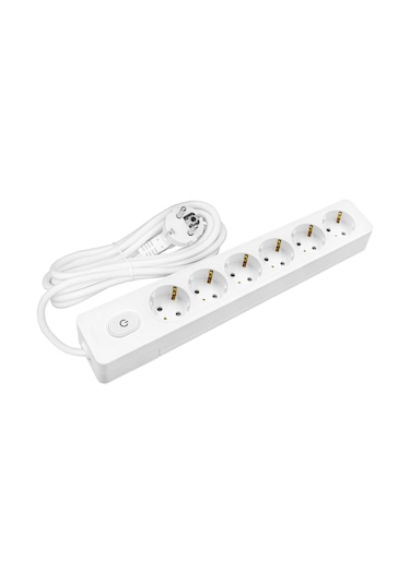Seldur 6'lü Kablolu Topraklı Anahtarlı Çocuk Korumalı 2 Metre Priz 2 M