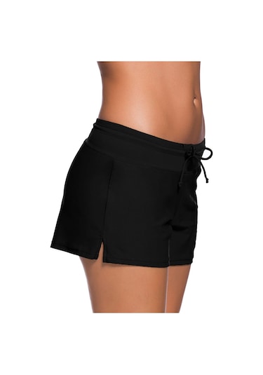 Angelsin Siyah Kadın Deniz Şortu