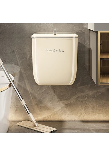 Honeybeeshop Duvar Montajlı Mutfak Çöp Kutusu Dolap Kapısı Asma Gıda Atık Sepeti 12l Kakao Kremalı Puding Mint