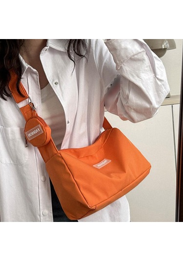 Suntek Kadın Omuzdan Askili Çanta Crossbody Çanta Turuncu