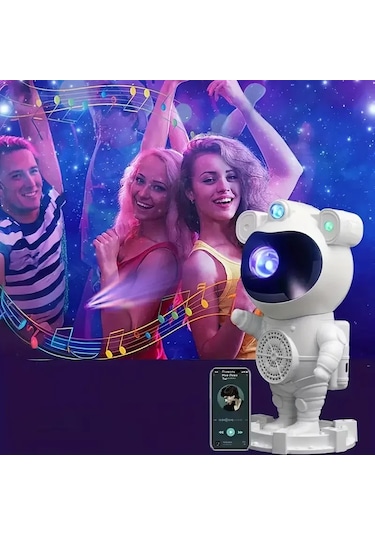 Akıllı Astronot Projeksiyon Gece Aydınlatma &amp Bluetooth Hoparlör 16737296