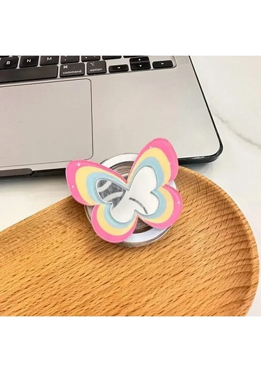 Goldenqian Yenı Kore Ins Y2k Kelebek Popsocket Magsafe Manyetik Griptok Kavrama Tok Standı Katlanabilir Telefon Tutucu Braketi Kılıf Aksesuarları H H