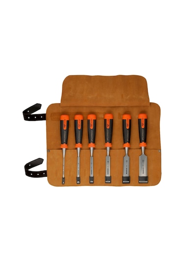 Bahco Ergo Iskarpela 6lı Set Deri Kılıflı 434-s6-lr