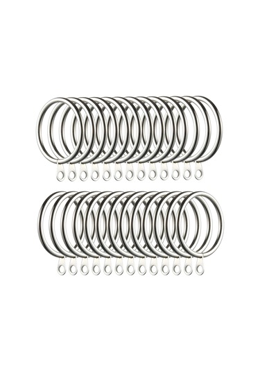 30 Adet Perde Halkası, Perde Çubukları İçin Metal Perde Halkası Askı Kancaları 38 Mm Perde Askı Halkası Gümüş Diğer