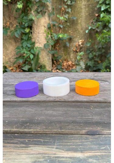 Silindir 6,5x2,5 Cm Silikon Mum Kalıbı Beyaz