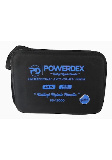 Powerdex Pd-12000 Profesyonel Avcı El Feneri 40w 4000 Lümen Siyah