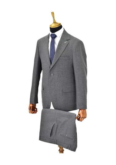 Suitmen Erkek 4 Drop Çift Yırtmaçlı Takım Elbise Bgl-st04565 Koyu Gri