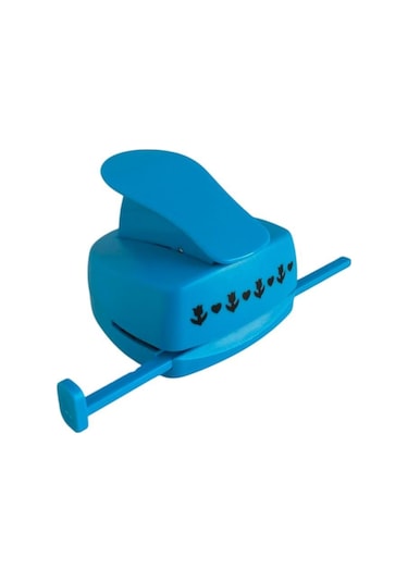 Kenar Bordür Desen Kesen 4,5 Cm Punç Şekilli Delgeç Sıralı Lale Ve Kalp Desenli Çok Renkli