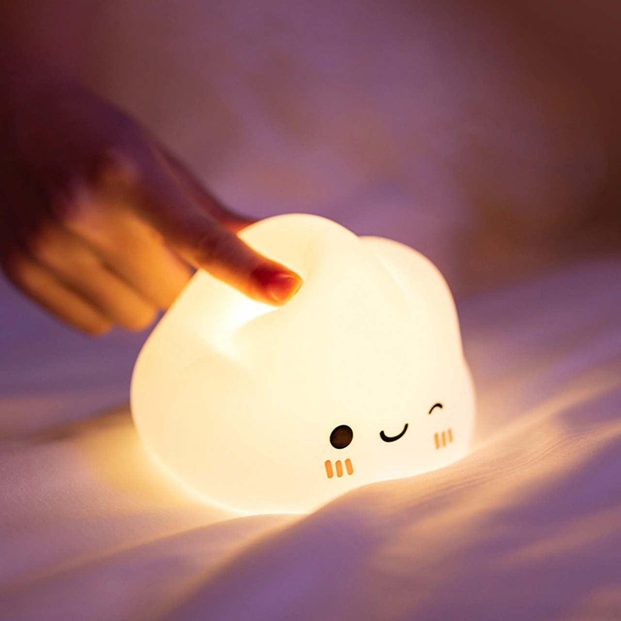 Folinda Anne-bebek Uyku Lambası: Yumuşak Işık, 5 Seviye Ayar, 30 Dakika Zamanlayıcı, 400mah Pil, Silikon Materyal, Beyaz Renk, Dokunarak Aç/kapat Diğer