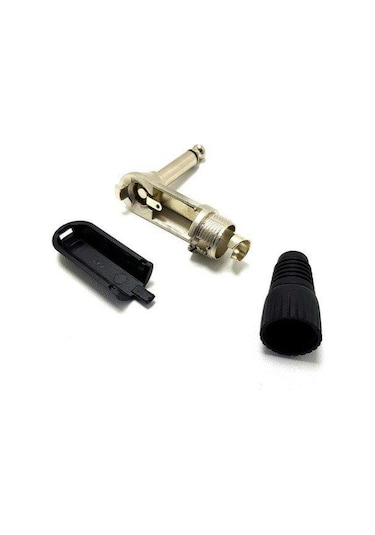 Roxtone 6.3Mm L Tipi Mono Metal Gitar Jak Erkek - 5Adet