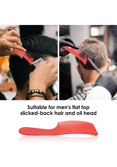 Suntek Berber Stilisti Kavisli Şekillendirme Tarak Kırmızı