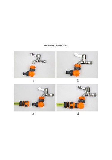 Bahçe Hortumu Bağlantısı, Musluk Adaptörü, Sulama Hortumu 2 Adet Diğer Çok Renkli