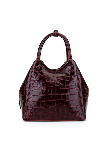 Tamer Tanca Kadın Suni Deri Bordo Kol Çantası 1003 2031 Bn Cnt Sk25-26 Bordo Kroko Bordo